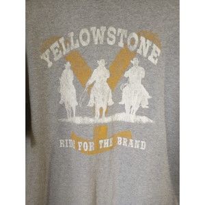 Paramount "Yellowstone Y Brand" Men's XL Gray Crew Neck Short Sleeve T-Shirt